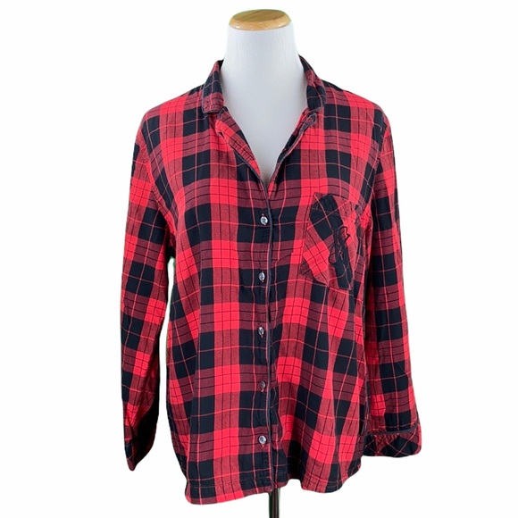 Victoria's Secret Other - Victoria’s Secret Red Plaid Flannel Sleep Shirt